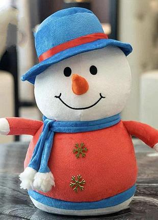 Игрушка мягкая 3в1 плед подушка снеговик