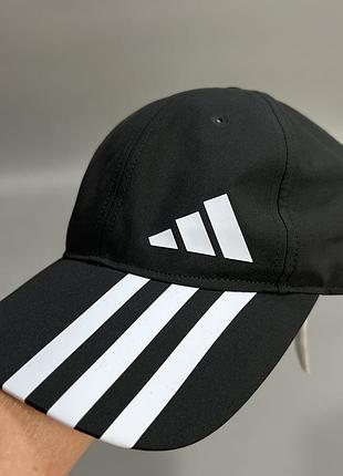 Чорна спортивна кепка adidas 3-stripes aeroready baseball cap