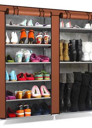 Тканевый шкаф для обуви shoe cabinet 6 layer 6510 коричневый