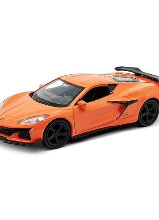 Машинка инерционная chevrolet corvette z06 2023 technodrive 250383w(orange) масштаб 1:43