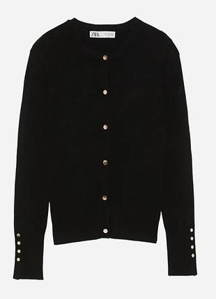 Кардиган zara золотыми кнопочками