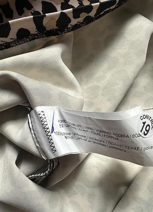 Мини платье на бретелях с леопардовым принтом pull and bear 8