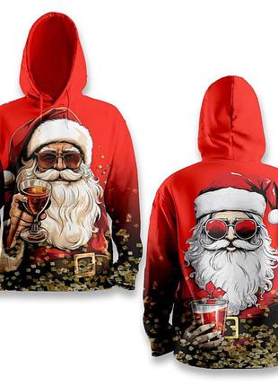 Худи спортивное с 3d принтом santa party vibes 31508 3xl
