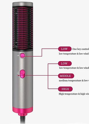 Фен-гребінець hair dryer and styler straightene xr-8802 2 в 1 800 вт