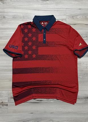 Редкая винтажная футболка поло адидас adidas Ausa golf polo, xl, оригинал