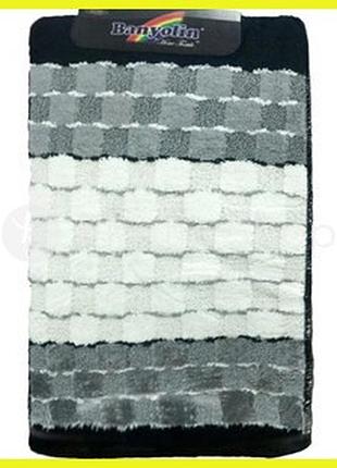 Комплект ковриков для ванной "black square" 50х80 см