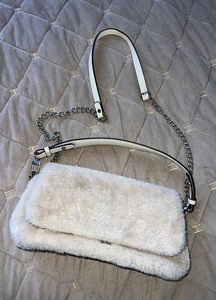 Сумка пухнаста тедді сумка stradivarius