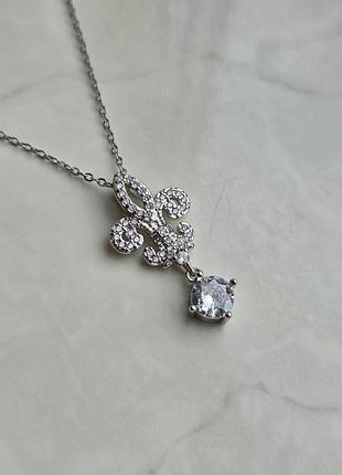 Кулон silver royal fleur chrome hearts 2