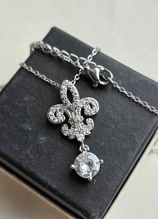 Кулон silver royal fleur chrome hearts