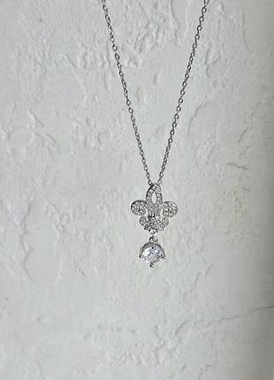 Кулон silver royal fleur chrome hearts 7