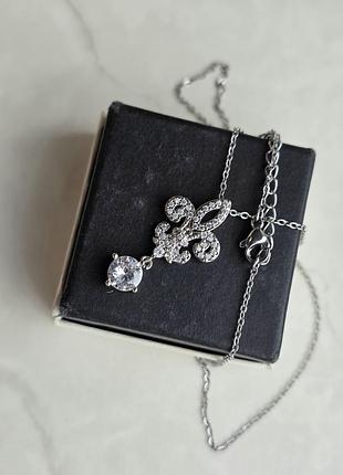 Кулон silver royal fleur chrome hearts 9