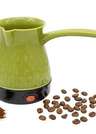 Турка электрическая дорожная 600вт electric coffee pot raf r.157 салатовая