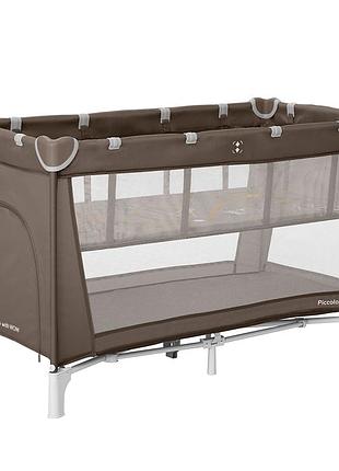 Манеж carrello piccolo+ crl-18102 chocolate brown з другим дном