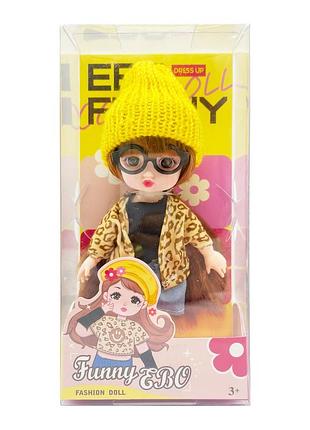 Лялька шарнірна для дівчаток funny ebo dh2368b(yellow-1) 15 см