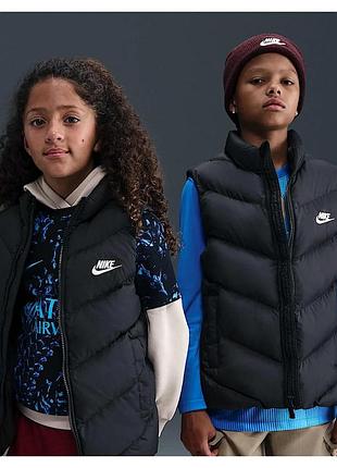 Жилетка детская nike sportswear therma-fit all day play black (арт. hj2537-010) l (50-52)