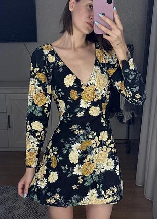 Сукня в квітковий принт з натуральної тканини reclaimed vintage