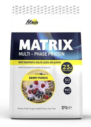 Протеїн fitwin matrix multi-phase protein, 900 грам - ягідний пунш