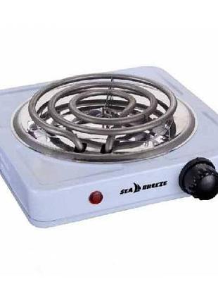 Плитка электрическая seabreeze sb-062 1000вт 1 конфорка 16см спираль белая