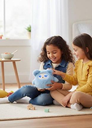 Интерактивная аккумуляторная мягкая игрушка с ai-реакциями 28см usb wi-fi 2.4 ghz lk dodo голубая