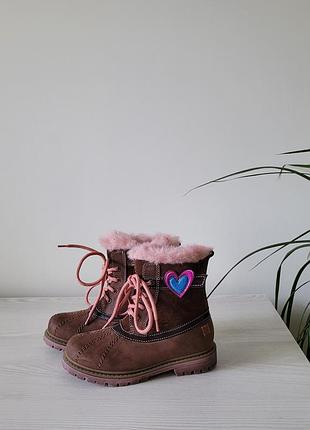 Ботинки кожаные утепленные agatha гг.25