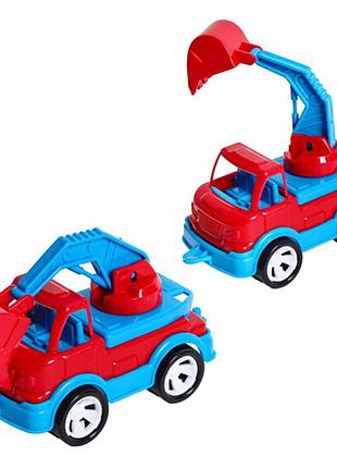 Детский экскаватор "mini matik" 002/4bms(red) подвижная стрела, 13,5 см