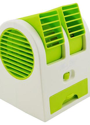 Настільний міні кондиціонер conditioning air cooler usb салатовий