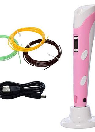 Уценка!!! 3d ручка -2 с led экраном 5v dx006(pink)-uc usb