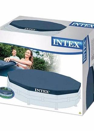 Тент для каркасного бассейна 457см intex 28032 синий