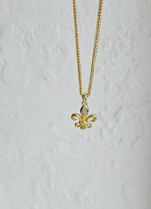 Кулон gold chrome hearts fleur de lys 6