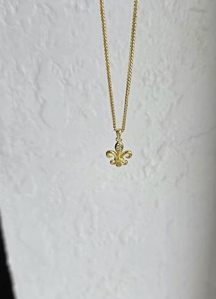 Кулон gold chrome hearts fleur de lys 5