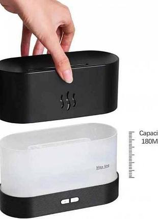 Увлажнитель воздуха с эффектом пламени humidifier flame черный