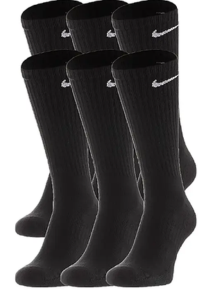 Шкарпетки чоловічі nike everyday cushion crew socks 6p (арт. sx7666-010) l (42-46)
