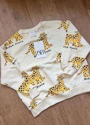 Дитячий світшот zara з гепардами («buena pinta»)