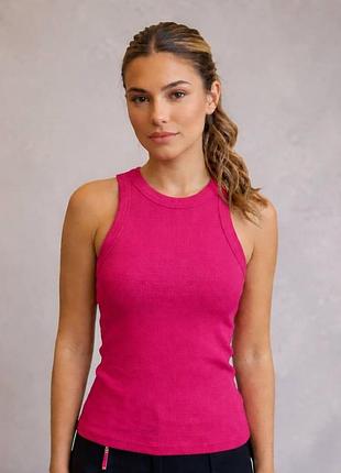 Майка женский рубчик fashion 20547 малиновая