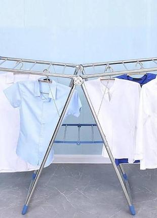 Сушарка для одягу металева підлогова clothes hanger 19b