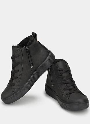 Зимові черевики з мембраною goretex на хутрі ecco street tray 36 37 р