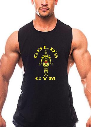 Безрукавка мужская майка "gold's gym" черная xl
