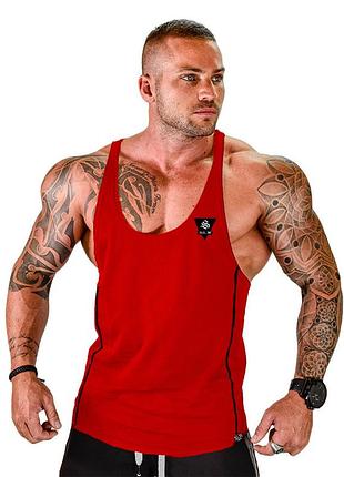 Майка мужская "strong lift wear" красная с черным l