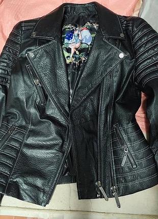 Шкіряна косуха philipp plein, чорна, розмір 44, нова