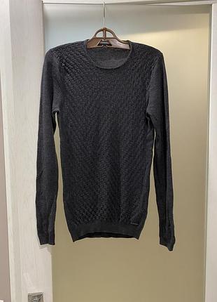 Свитер, джемпер шерстяной, 100 % шерсть guess by marsiano