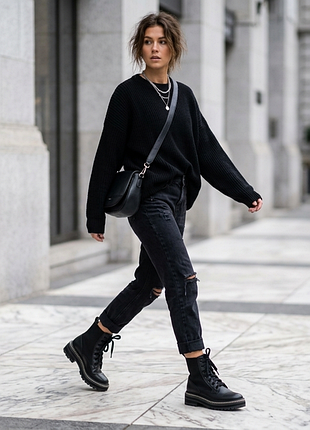 Нові чорні черевики topshop ashton, р. 36