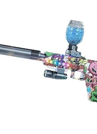 Пистолет с орбизами зарядка usb water gun wh74 белый с желтым