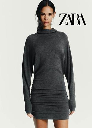 Трендовое платье с капюшоном zara