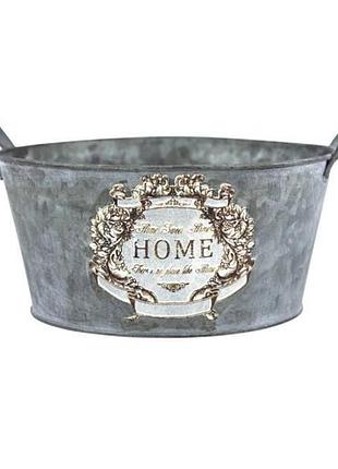 Набор металлических кашпо 22*19*11см, 20*16*10см, 16*13*9см sweet home 01-10-06(n-21-3) серые