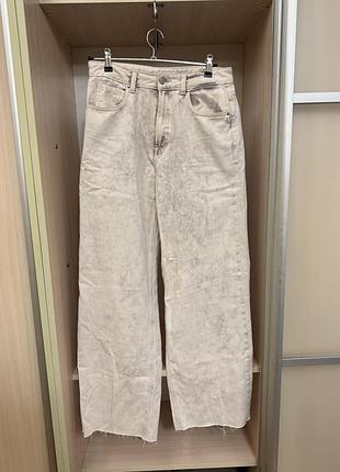 Широкие джинсы cropp wide leg с высокой посадкой