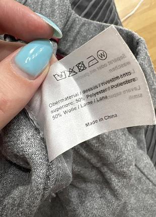 Шерстяні брюки від new look сірого кольору 6