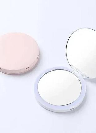 Зеркало круглое с led подсветкой portable rechargeable