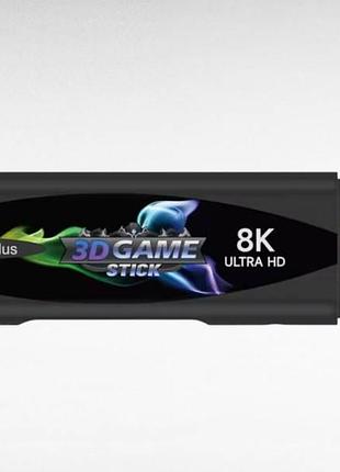 Ігрова приставка із двома джойстиками game stick x3 plus чорна з білим