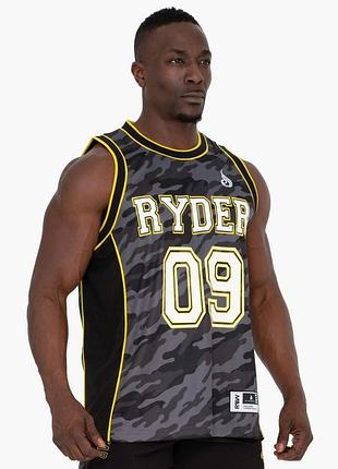 Майка чоловіча спортивна безрукавка "ryderwear" жилетка для тренувань камуфляжна l
