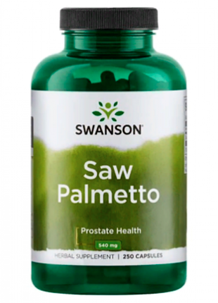 Со пальметто, swanson, 540 мг, 250 капсул, для ежедневного рациона.